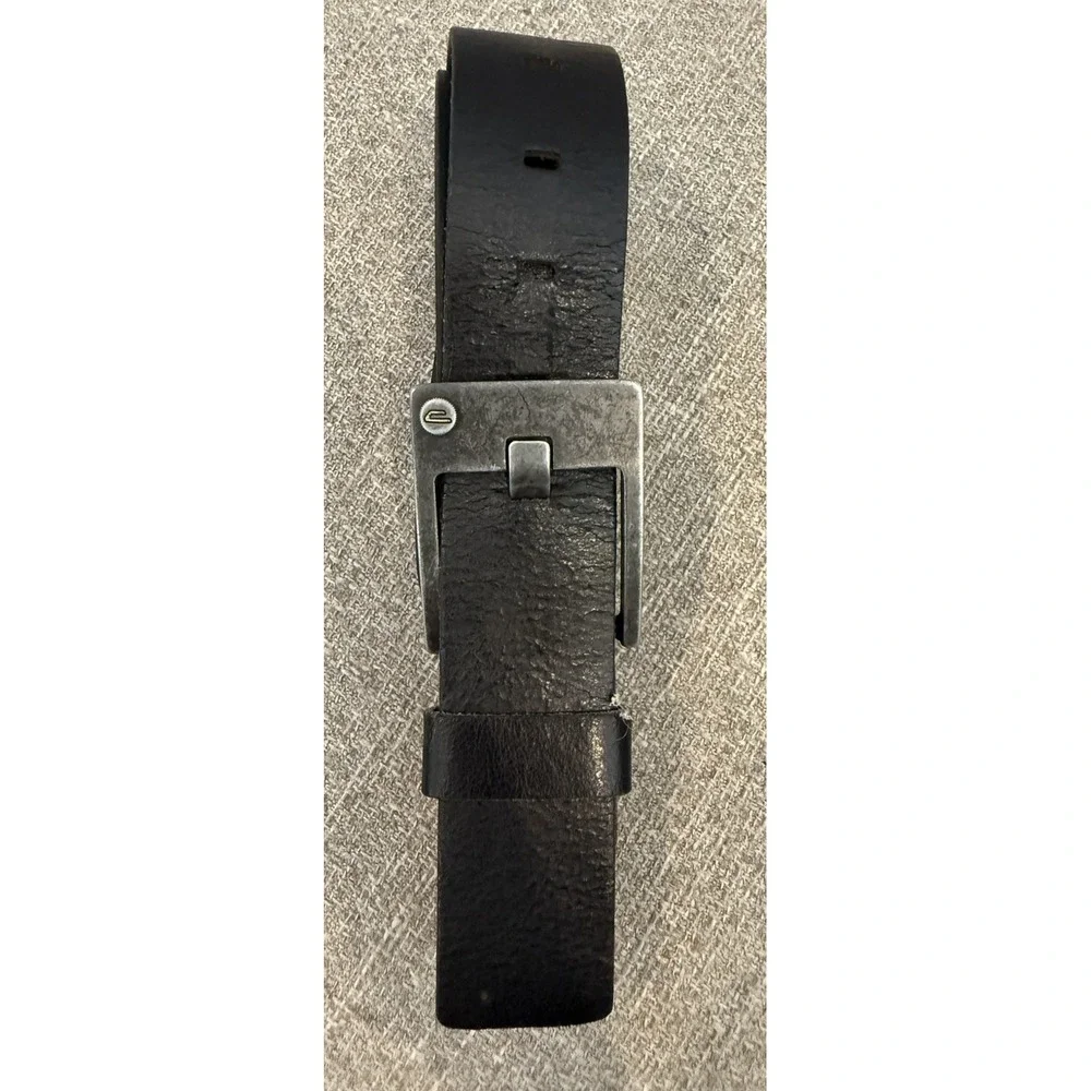 Vintage Diesel Black Brown Italian Leather Belt Mens Belt Size 32 CM 80 2 Inch P